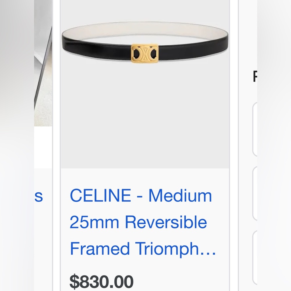 Celine Black and Gold Belt - PERFECT condition 
Worn one time